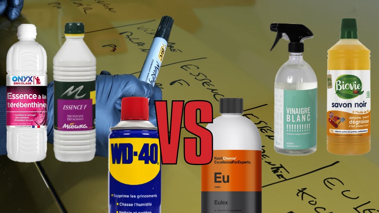 Vinaigre blanc , savon noir , WD-40 , essence f ... Quel est le détachant le plus puissant 