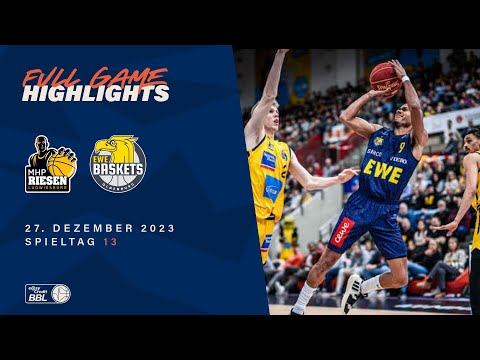 MHP RIESEN Ludwigsburg vs. EWE Baskets Oldenburg - Full Game Highlights - Spieltag 13, Saison 23/24