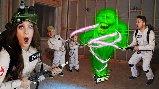 Ghostbusters Family In Real Life EXPLORE HAUNTED CONSTRUCTION SITE!