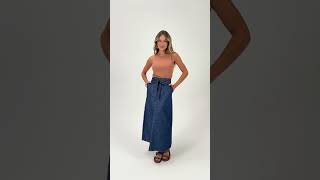 Vídeo Saia Midi Jeans Gatos e Atos