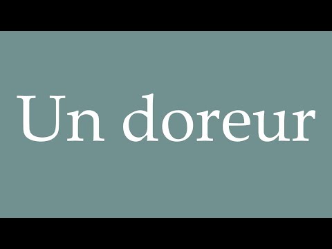 How to Pronounce ''Un doreur'' (A gilder) Correctly in French