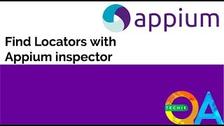 How to find locators using Appium inspector