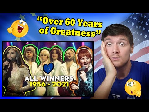 American Reacts to All Eurovision Winners 1956 - 2021