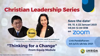 Download lagu [WEBINAR] Christian Leadership Series - 'Thinking for a Change' mp3