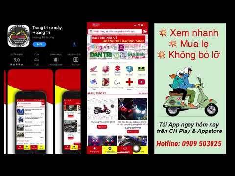 App Trang trí xe máy Hoàng Trí đã có trên Ch Play & Appstore
