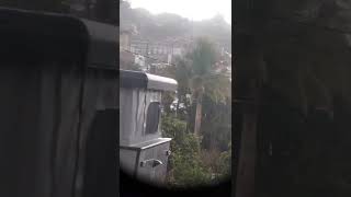 NSW Emergency Ambulance responding urgently with lights and sirens (RAIN)