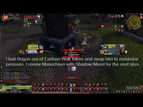 Arena Walkthrough | 2600 MMR | Surviving against rogues as a Discipline Priest in BfA