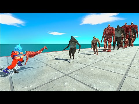 Superheroes VS 10 Levels of Beast Titan x Colossal Titan x Armored Titan - ARBS