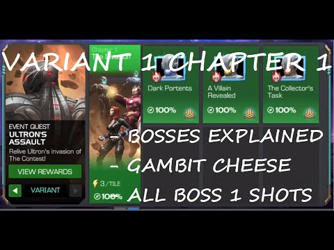 Ultrons Assault Variant 1 Chapter 1 Boss Takedowns | MARVEL CONTEST OF CHAMPIONS | MCOC | VARIANT 1