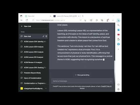 ChatGPT Spirituality ACIM Lesson 205 - Review of Lesson 185
