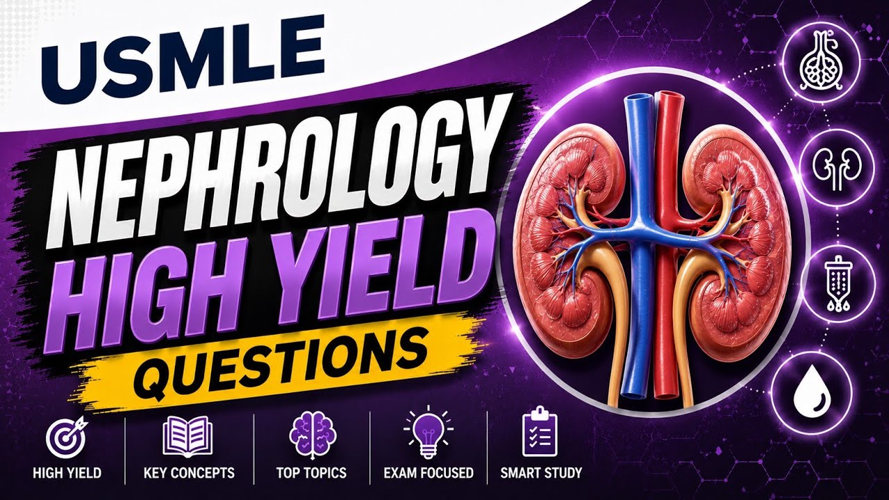 إذا حليت أكثر من  7/10 فإنت فاهم ال Nephro فعلا 💦| Step1 Nephrology 😲✋
