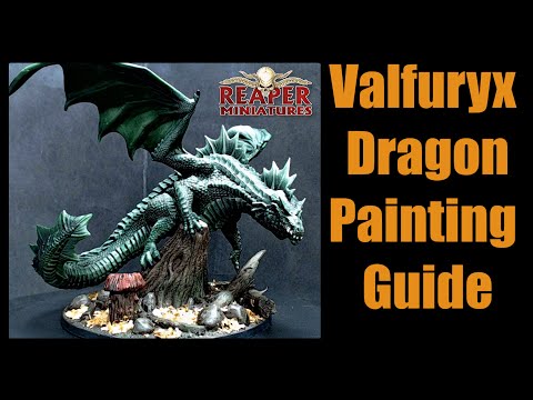 Reaper Miniatures, Valfuryx Dragon, Painting Guide, D&D