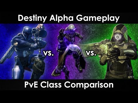Destiny Alpha Gameplay: Warlock vs. Titan vs. Hunter - PvE Class Comparison