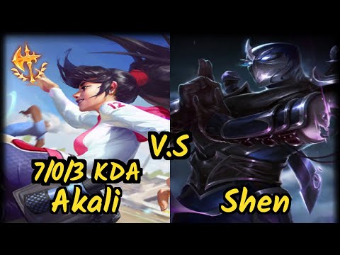 Alphari (AKALI) vs SHEN - 7/0/3 KDA TOP GAMEPLAY - EUW Ranked DIAMOND
