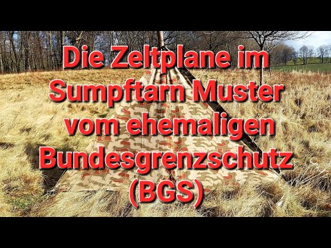 Die Zeltplane des BGS (Bundesgrenzschutz) im Sumpftarn Muster