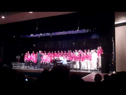 Martinsville High School Show Choir and Elementary Honor Choir singing 
