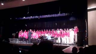Martinsville High School Show Choir and Elementary Honor Choir singing 