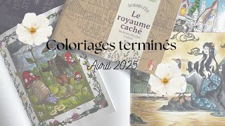 Coloriages terminés Avril 2025 - Finished pages