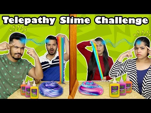 Twin Telepathy SLIME Challenge | Hungry Birds Slime Challenge