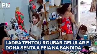 Mulher tenta roubar loja mas é descoberta ao vivo
