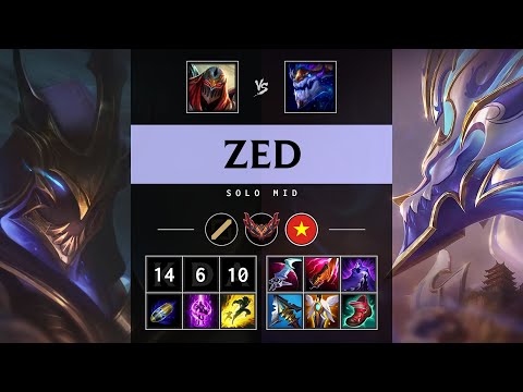 Zed Mid vs Aurelion Sol: Legendary - VN Grandmaster Patch 14.24