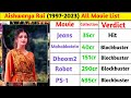 Aishwarya rai (1997-2023) all movie list | Aishwarya rai all movie list hit and flop