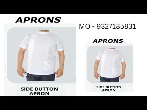 Cotton plain aprons side button apron, for kitchen