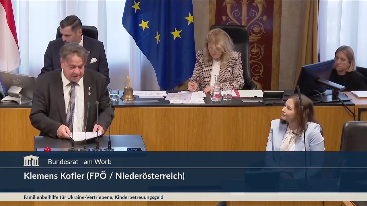 Klemens Kofler - Familienbeihilfe für Ukrainer, Kinderbetreuungsgeldgesetz - 8.10.2026