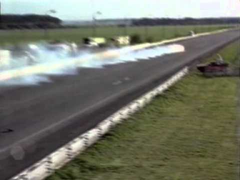 Darrell Gwynn 1990 Top Fuel Crash at Santa Pod England