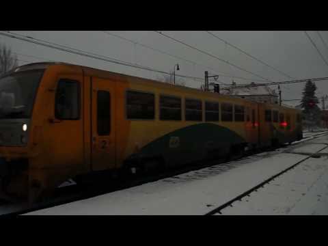 Odjezd vlaku Os 6507 (ČD 814.143) - Postoloprty, 3. 2. 2014
