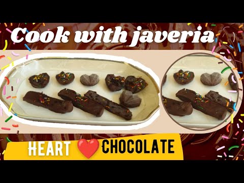 Heart chocolate💕🍫 | recipe by cook with javeria |#soeasytomake#kidsfav#growmychannel💕