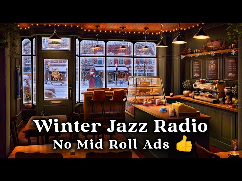 Calm Cafe Jazz Radio ❄️🦉☕️ cozy winter coffee shop ambience to relax/study/work to
