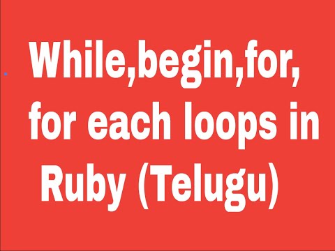 Whileuntilforfor Each Loop In Ruby