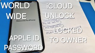 iCloud Unlock without Apple ID and Password Any iPhone Locked to Owner World Wide Success✔️