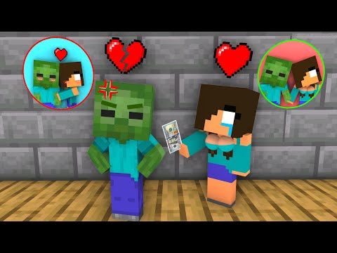 Monster School : Girl Herobrine and Boy Zombie - Minecraft Animation