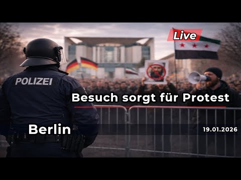 🔴 Live-Bericht: Demo am Kanzleramt gegen Besuch des syrischen Übergangspräsidenten