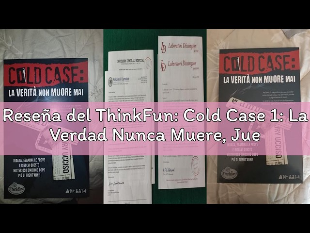 Vídeo relacionado con Thinkfun - Scape Room Cold Case 1 | Juegos De Mesa Adulto | Juego De Mesa Resolver Crimen | Asesinato para Principiantes | Casos Policiales Resolver Juegos | Edición en Español | Idea Regalo