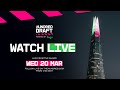 🔴 WATCH Live | The Hundred Draft, Powered by Sage | Wednesday 20th March