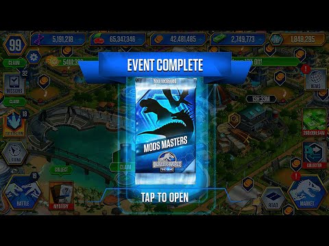 MODS MASTERS PACK INDOMINUS REX VS OSTAPOSAURUS VS TYRANNOLOPHOSAUR BATTLE | JURASSIC WORLD THE GAME