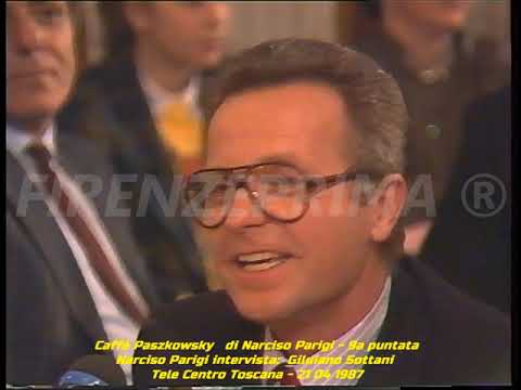 Dal Caffè Paszkowsky Narciso Parigi  intervista Giuliano Sottani. Tele Centro Toscana 1987
