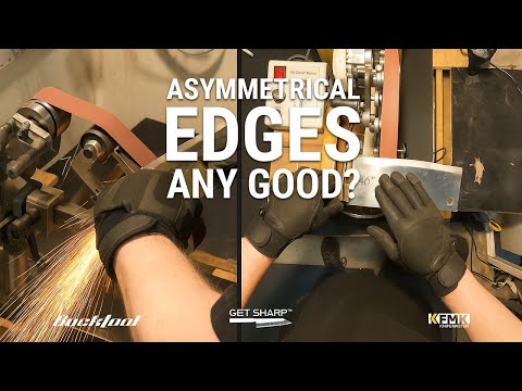 [ Dual POV Sharpening 15° x 30° Asymmetrical Cleaver Edge (Sugar Cane Cut Test!) 4K]