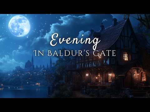 Moonlight Over Baldur’s Gate – Peaceful Fantasy City Music for Sleep, Study & DnD