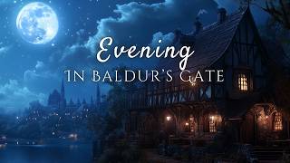 Moonlight Over Baldur’s Gate – Peaceful Fantasy City Music for Sleep, Study &amp; DnD