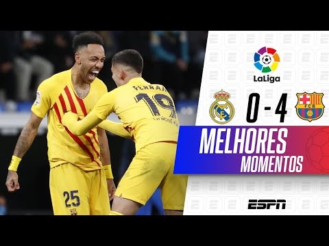 Gols e lances de Real Madrid x Barcelona
