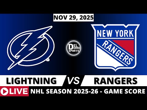 TAMPA BAY LIGHTNING VS NEW YORK RANGERS 🏒 NHL Game Score Play-by-Play | Nov 29, 2025
