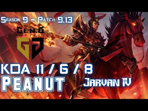 Gen Peanut JARVAN IV vs CAMILLE Jungle - Patch 9.13 KR Ranked