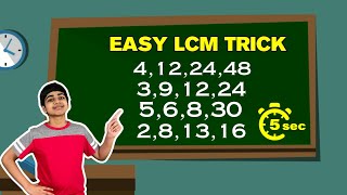Find the LCM of Any Numbers EASILY! I Math Tricks and Tips