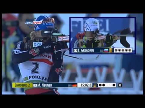 Magdalena Neuner - 20th World Cup win - Pokljuka sprint, Dec 2010
