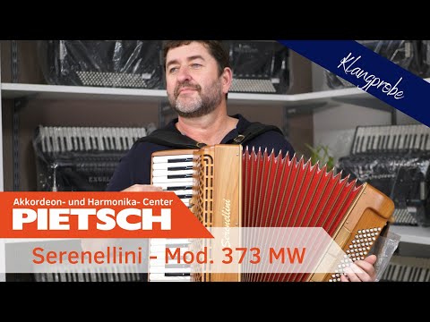 Akkordeon - Serenellini Mod. 373 MW - Massivholz Kirsch - Klangprobe