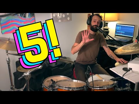 5 Grooves in 5/4 - Odd Meters [Drum Lesson]